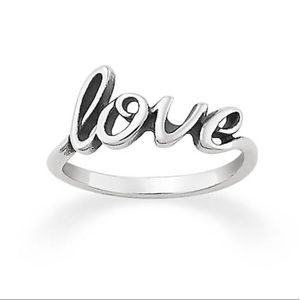 James Avery "Love" Script Ring